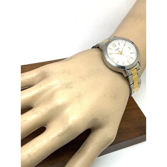 Timex Women's Watch TW2V35900 Quartz Silver Dial Two Tone Stainless Stee… - Picture 4 of 13